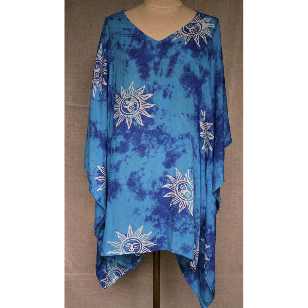 baju ponco batwing kain rayon bali / loose blouse etnik (ponco murah)