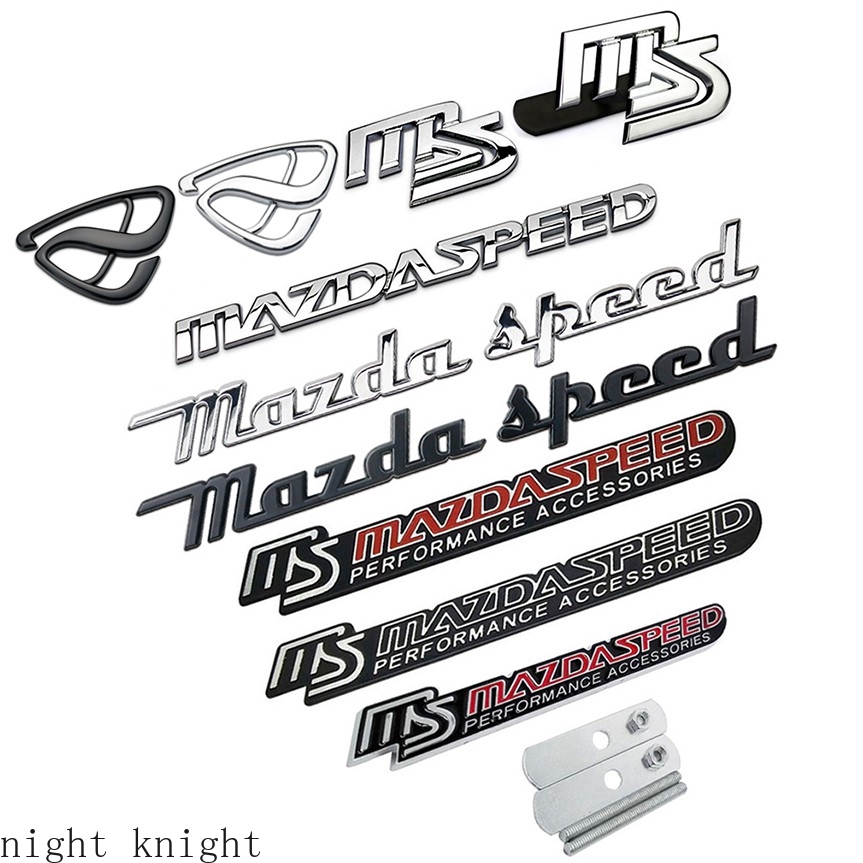 Night knight Stiker Emblem Bagian Depan Bahan Metal untuk Mobil Mazda