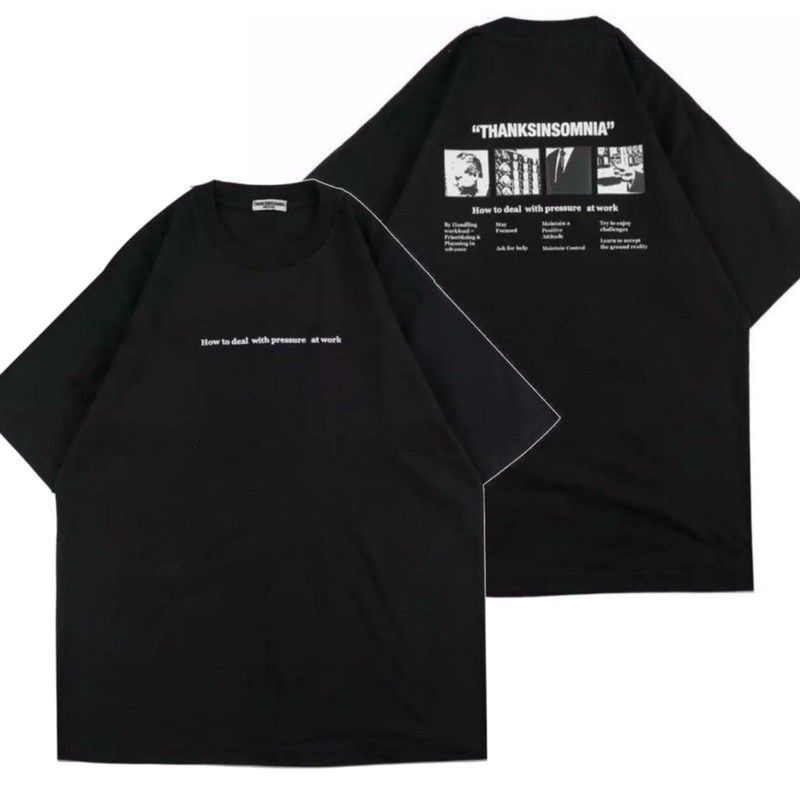 T-shirt thanksinsomnia at work kasual / pakaian dewasa t-shirt thanksinsomnia