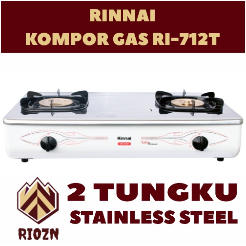 Kompor Gas Rinnai RI 712T Kompor Gas 2 Tungku Api Turbo