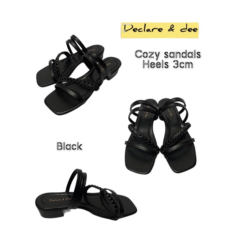 DECLARE &amp; DEE COZY SANDALS HEELS WANITA 3CM