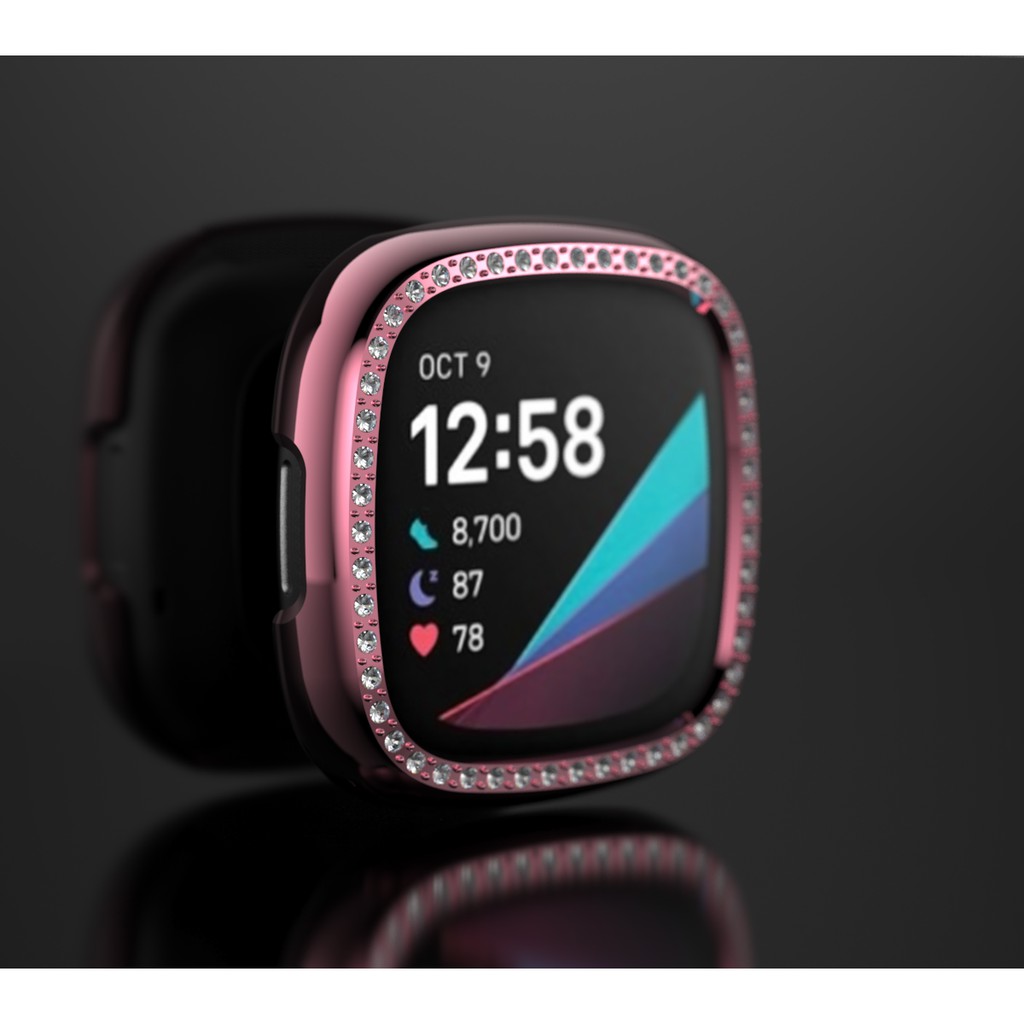 Bumper Case Smartwatch Fitbit Versa 3 Sense Aksen Berlian Imitasi