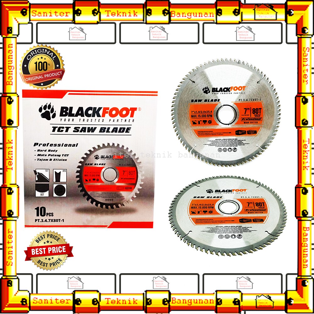 Mata Gerinda Saw Blade Blackfoot 7 Inch - Mata Potong Kayu