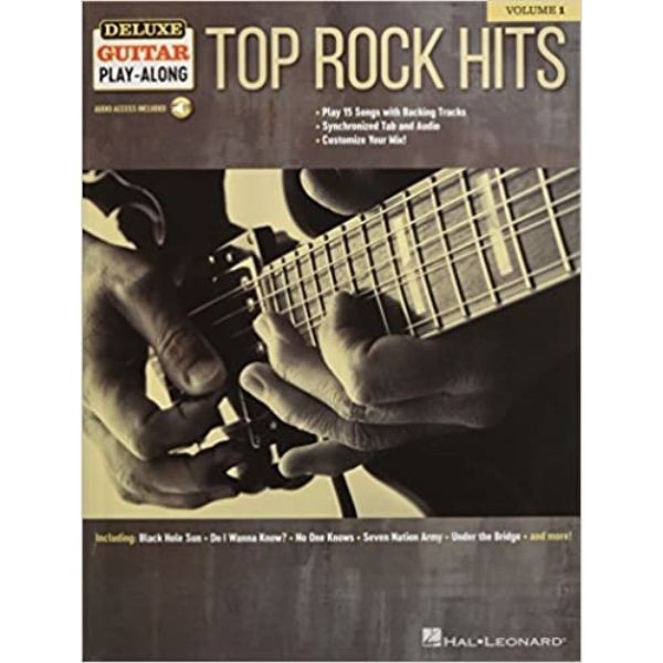 Top Rock Hits: Deluxe Guitar Play-Along Volume 1 - 9781540003126