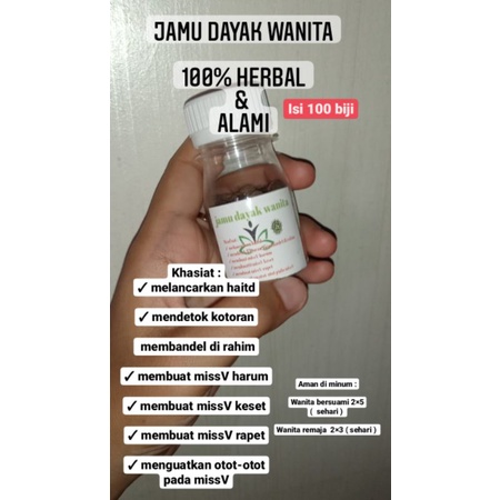 jamu Dayak wanita / pil Dayak wanita isi 100 biji