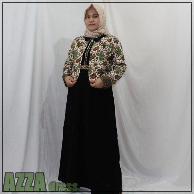 SATU SET GAMIS DRESS BLAZER BATIK WANITA REMAJA DAN DEWASA TERBARU 2020 BISA BAYAR DI TEMPAT COD