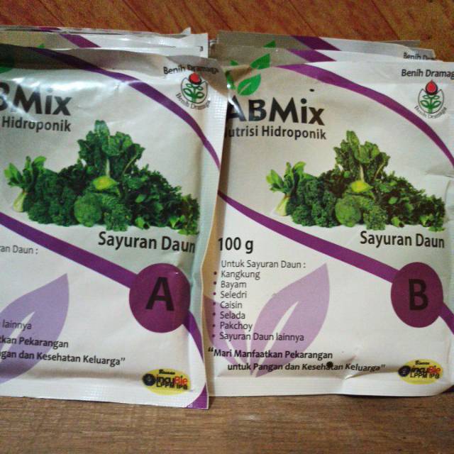 Ab Mix Nutrisi Hidroponik Sayur Daun