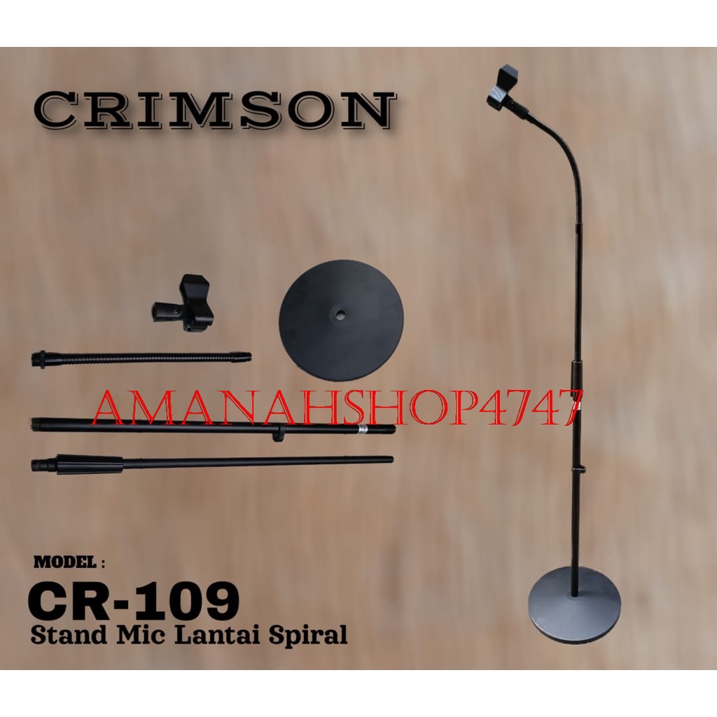 STAND MIC LANTAI CRIMSON CR-109 MICROPONE CR 109 180 CM CR109