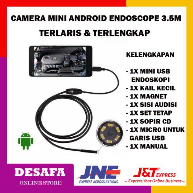 Camera Mini Android Endoscope 3.5M cctv sisitivi termurah terlaris kabel camera original