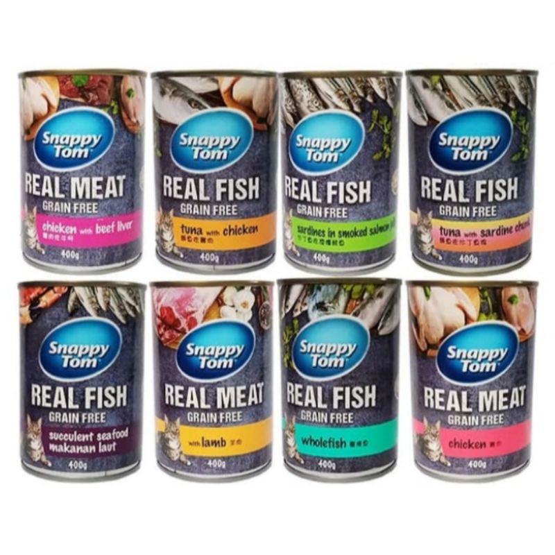 Snappy Tom 400GR Kaleng Makanan Kucing Adult Wet Cat Food SnappyTom Premium