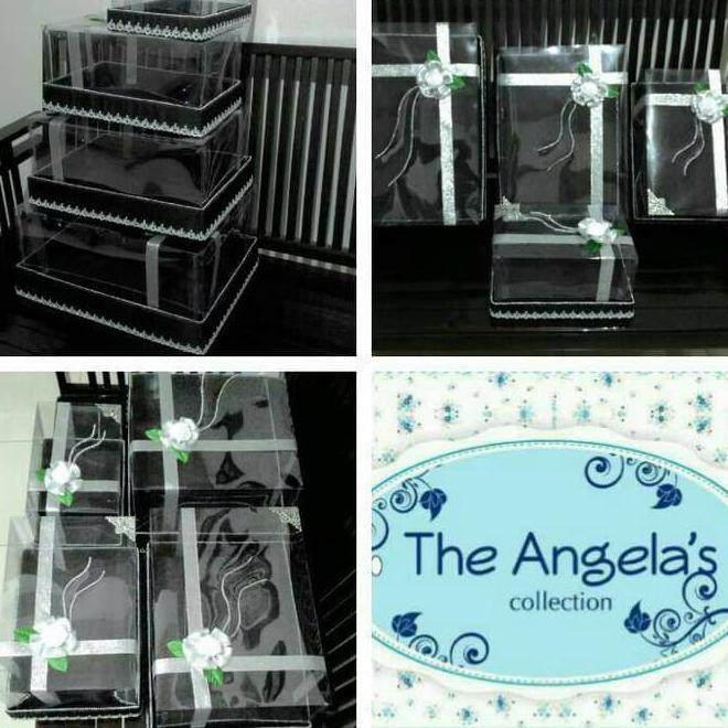

Kotak / Box Hantaran Seserahan Hitam + Silver List Baik