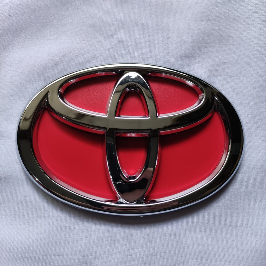 Logo/Emblim Variasi Toyota Merah Calya Depan dan Belakang