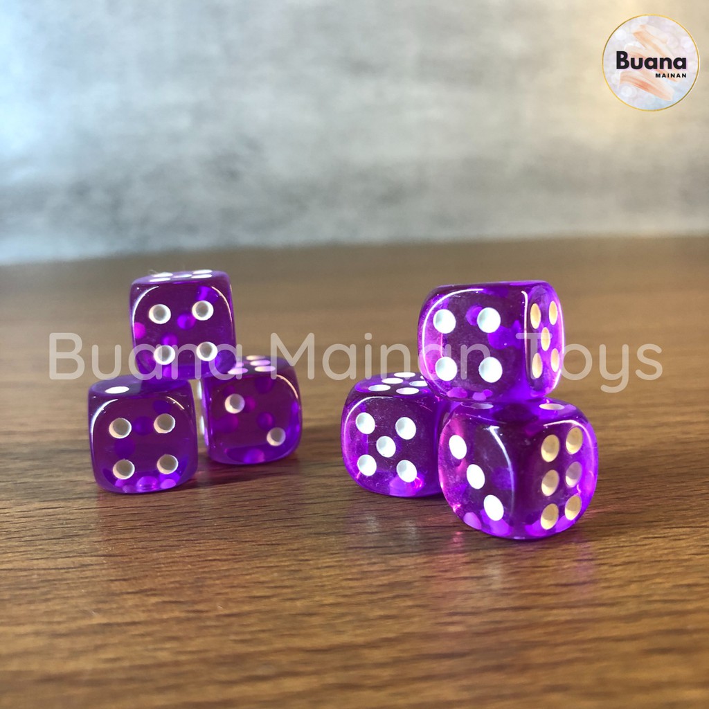 DADU ROLL DICE EXTRA BENING TRANSPARAN Mainan Anak Board Games Ular Tangga Monopoli Ludo