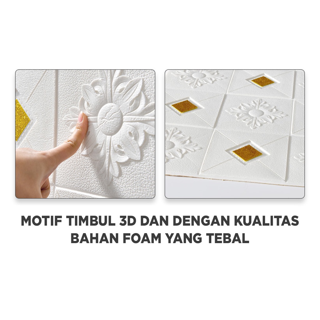 Wallpaper 3D FOAM BATIK / Wallpaper Dinding 3D Motif Foam Batik High Quality / Wallfoam 3D / wall stickers