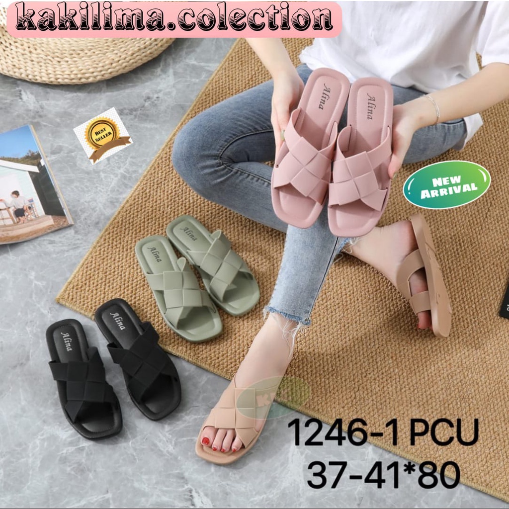 sandal karet perempuan sendal selop wanita