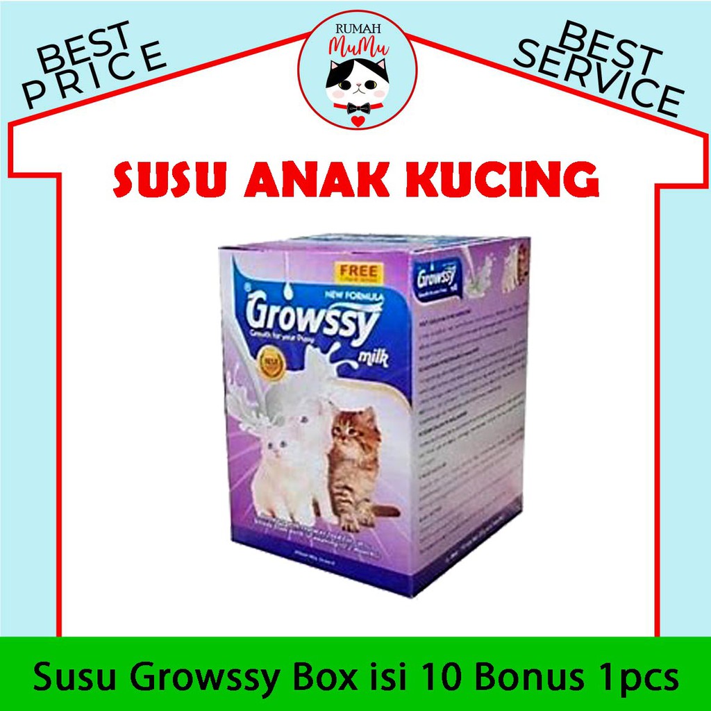 GROWSSY Susu untuk anak kucing ekonomis dan aman