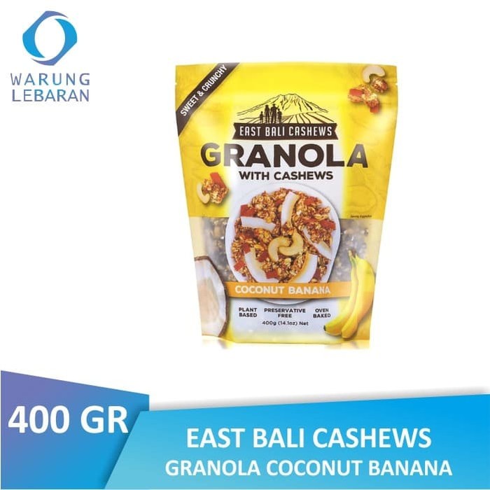 

Jual East Bali Cashews Granola Coconut Banana 400 Gr