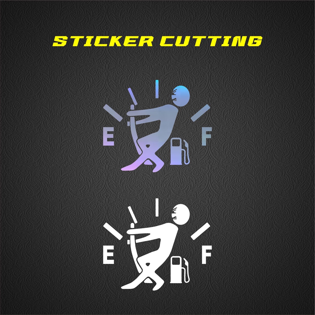 Sticker Cutting Animasi Bensin Stiker Motor