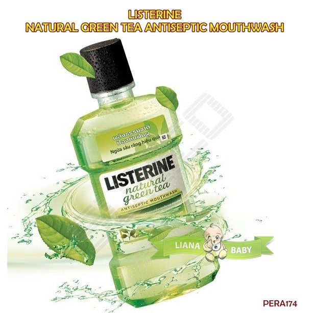 PERA174 LISTERINE NATURAL GREEN TEA ANTISEPTIC MOUTHWASH OBAT KUMUR / CUCI MULUT