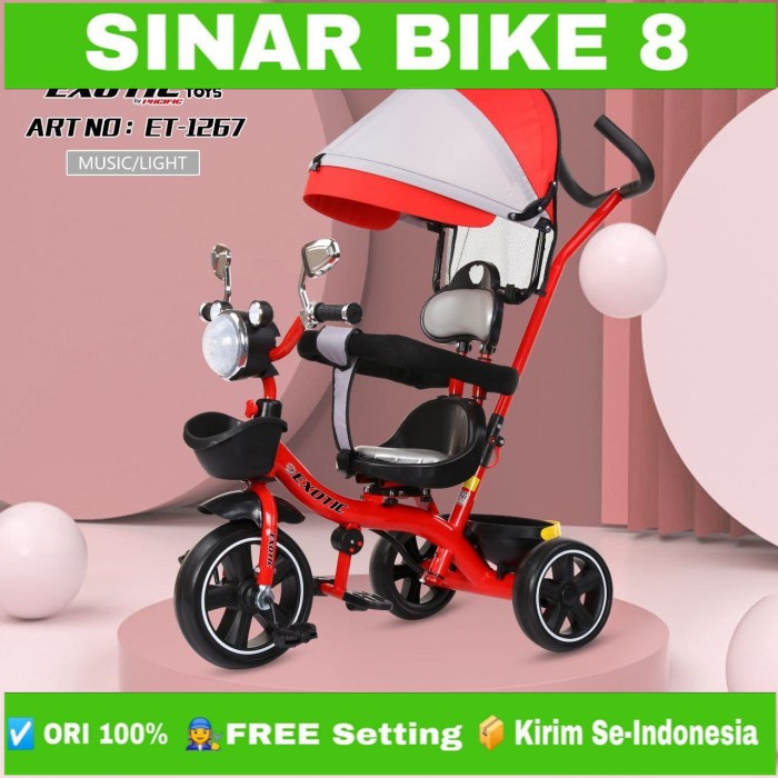 Sepeda Anak Roda Tiga EXOTIC ET 1267 Tricycle Anak