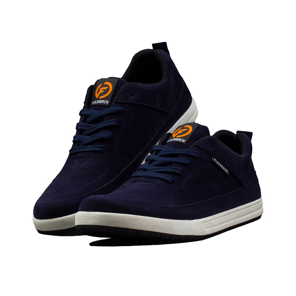CHARLES BLACK |ManNeedMe x FLAZHBACK| Sepatu Sneakers Pria Casual Shoes ORIGINAL-Navy