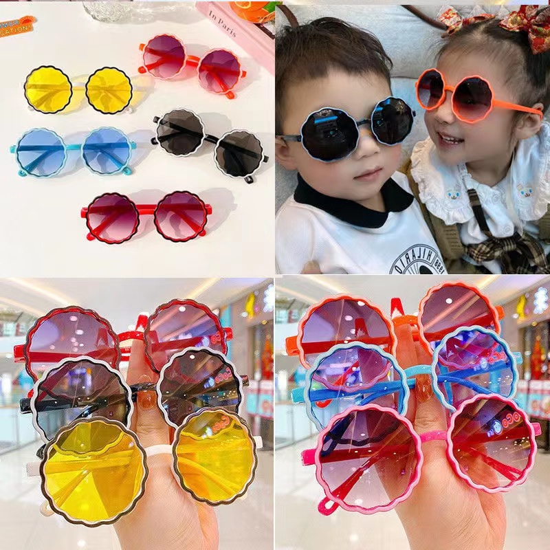 Kacamata Hitam Anak Bulat New Trend Fashion Korean Import - Kacamata Bulat Anak Kekinian