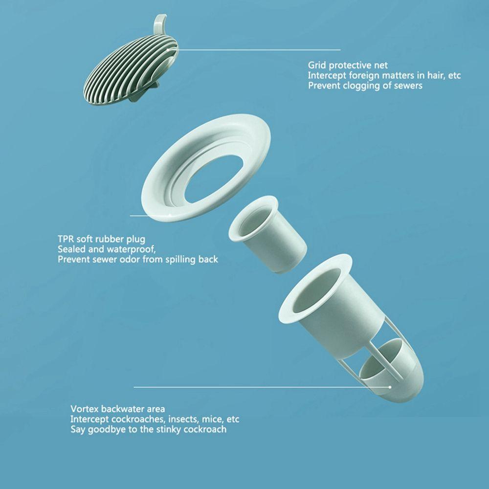 [Elegan] Floor Drain Water Stopper Anti Bau Penghilang Bau Wastafel Filter Bak Mandi Shower Selokan Deodoran