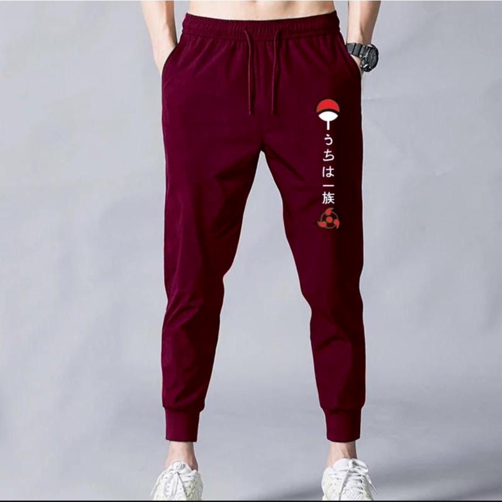 CELANA PANJANG JOGGER PRIA UCHIHA/CELANA OLAHRAGA/CELANA SANTAI/CELANA KOREAN STYLE