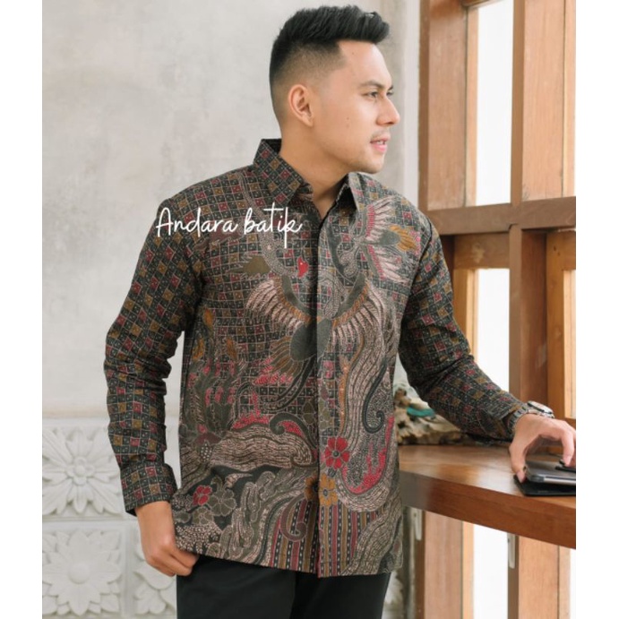 baju batik modern pria lengan panjang SEMPATI STAR