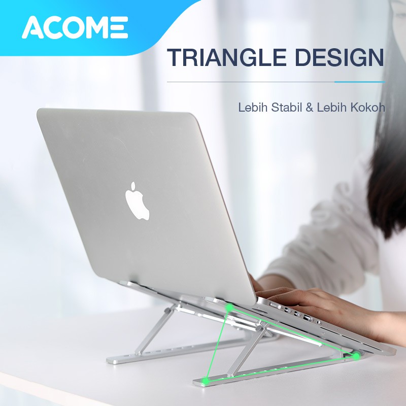 ACOME Stand Holder Laptop Portable Alumunium Alloy Garansi Resmi 1 Thn ALS01-5
