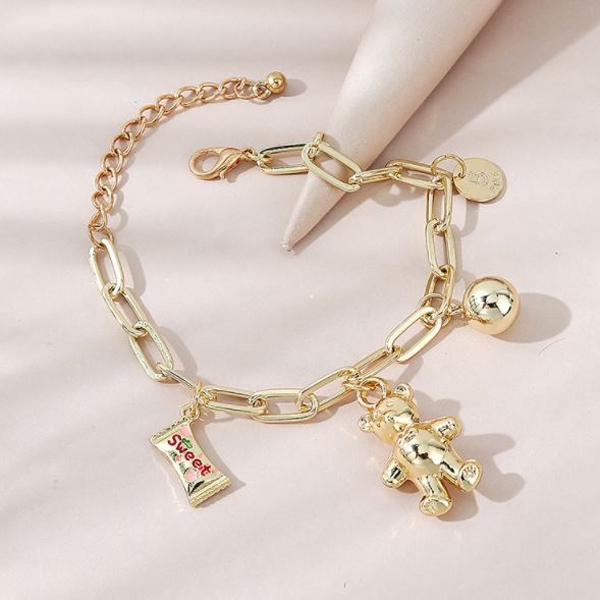 gelang kaki sweet and cute bear anklet(1G4) jge093