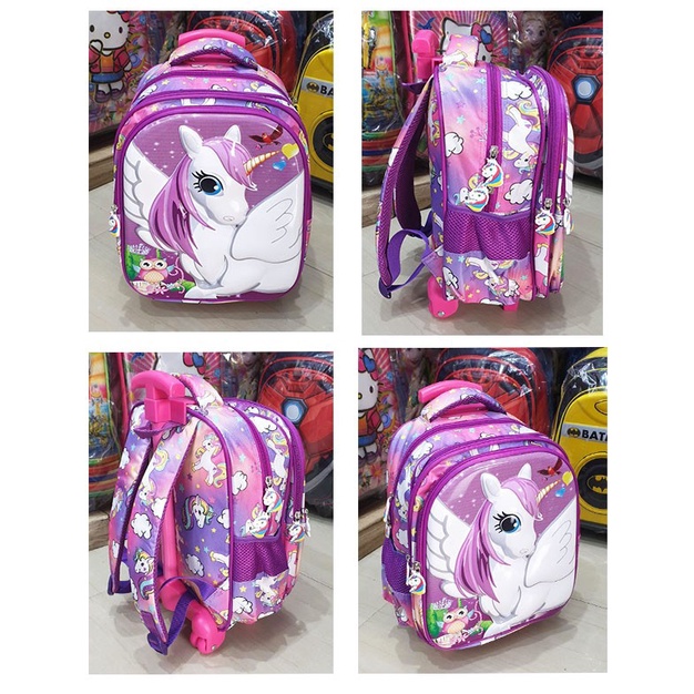 TAS ANAK SD Anak Perempuan Ransel Trolley Frozen Elsa LOL M0 tas sekolah anak Premium Koper Ke