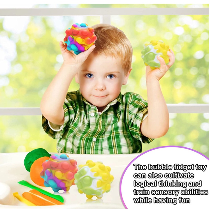 Pop It Murah Mainan Bola Remas 3D Bahan Silikon Anti Stress Untuk Mainan Penghilang Stress-4