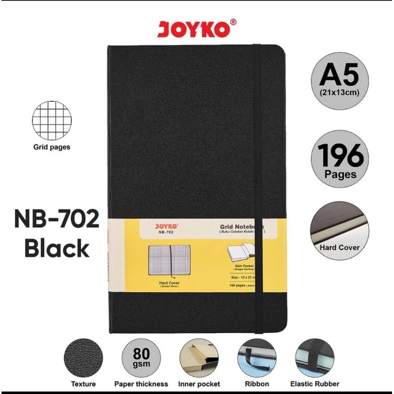 

NB-701 Dotted/Bintik NB-702 Grid/Petak NB-681 Line/Garis Notebook Diary Agenda JOYKO 196 lbr