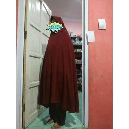 Khimar super jumbo PAD BUNDAR Vira Malika XXXXL bisa mukena  125*145 (KODE 673)