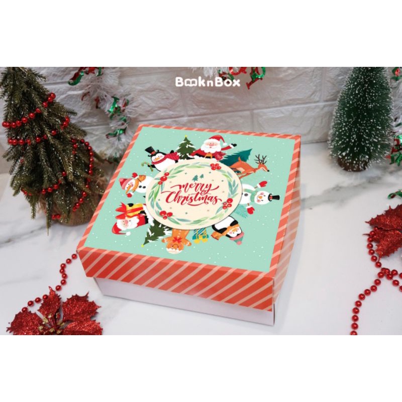 

Kotak kue tema natal uk 22 dan 25 design unik tidak pasaran