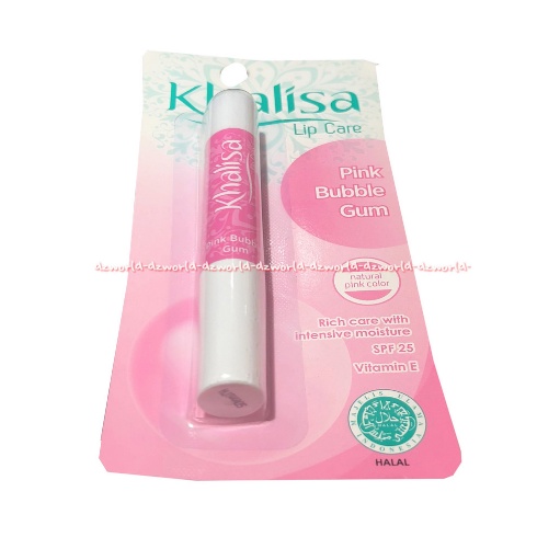 Khalisa Lip Care Pink Bubble Gum Vitamin E Lipgloss Kalisa Lipcare Lip Gloss kalisha Pelembut Pelembab Bibir Warna Pink