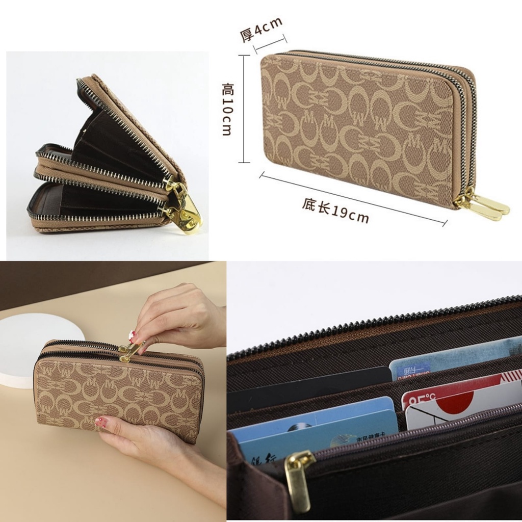 DOMPET PANJANG WANITA 2 RESLETING PREMIUM KREM KULIT MEDIVA WA447C3 FASHION KOREA CEWEK MURAH SLOT KARTU UANG IMPORT BRANDED KEKINIAN REMAJA BATAM KEKINIAN