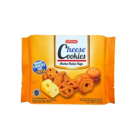 

Serena Cheese Cookies 150gr/Biskuit Keju HALAL