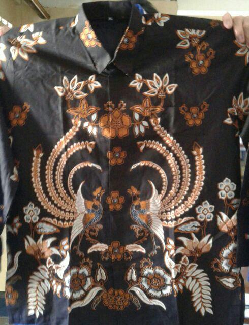 Manuk Irengan Sogan  Kemeja Batik Pria Atasan Batik Baju Batik Pria Lengan Panjang Batik By Florist