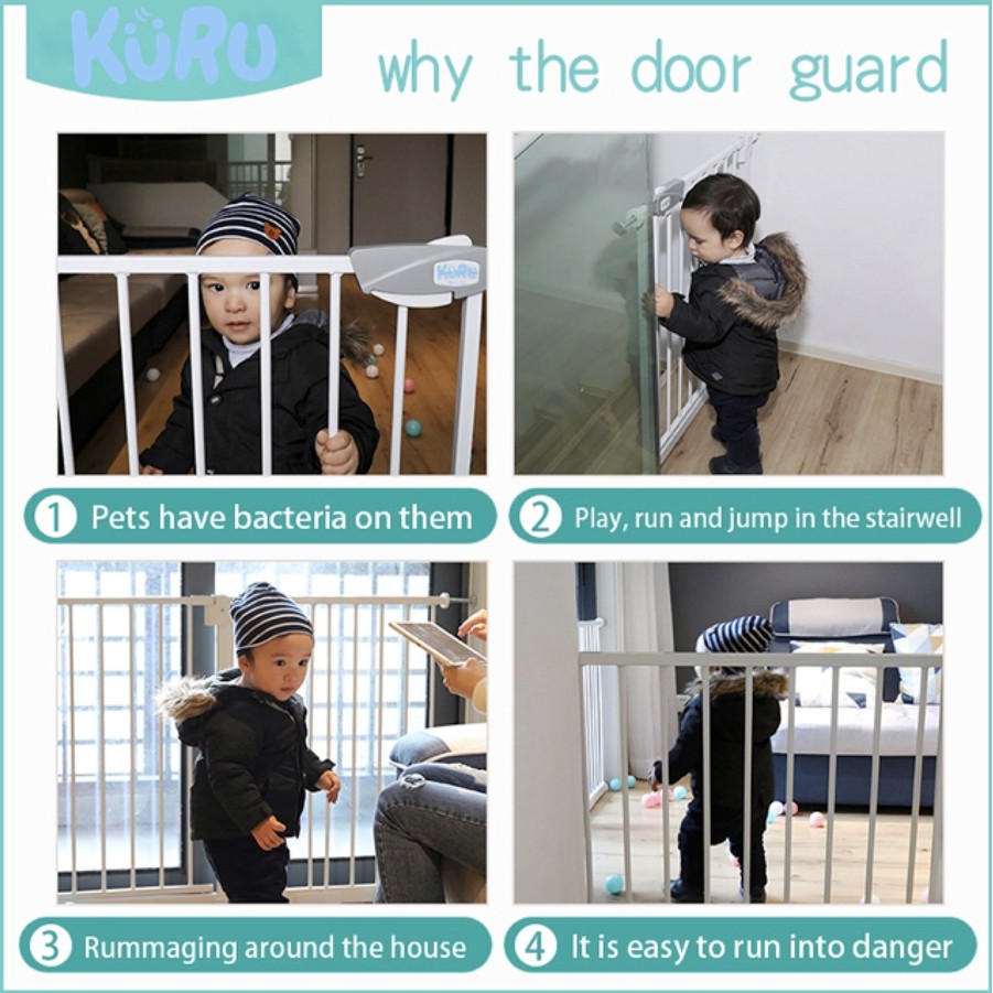 KURU Baby Gate | Pagar Bayi Safety Pintu Pembatas Tangga Tinggi 76cm