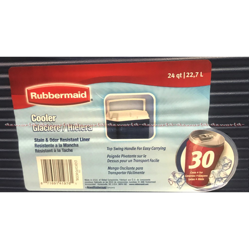 Rubbermaid Box Makanan Minuman Mobile Tetap Dingin Panas 22.7Litter