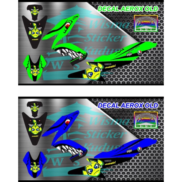 Stiker Decal Aerox Old / Stiker Decal Hiu Aerox Old / Striping Decal Aerox Old