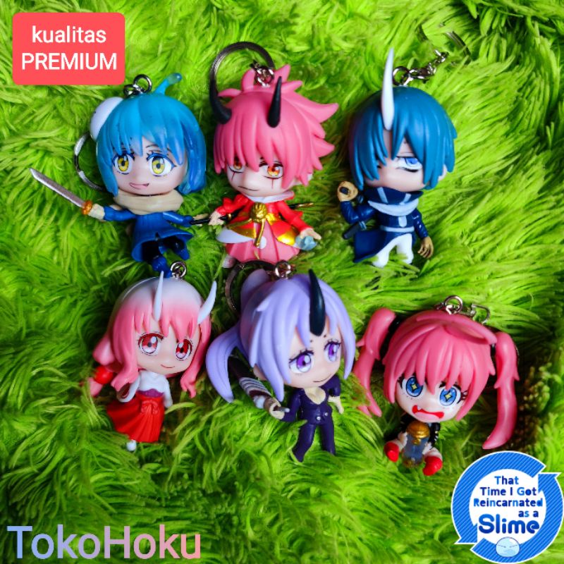 Gantungan Kunci Tensei Shitara Datta Ken Slime Rimuru Action Figure Keychain