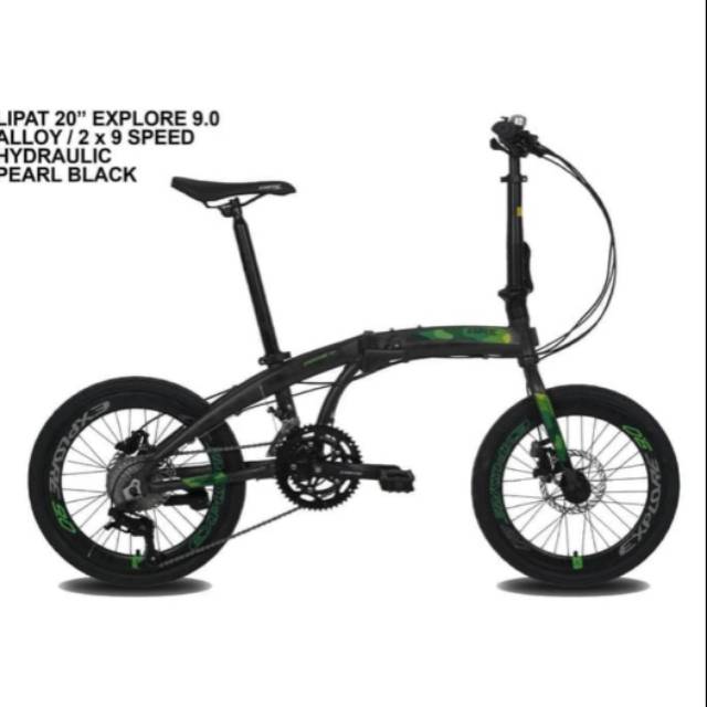 SEPEDA LIPAT 20 EXOTIC EXPLORE 9.0 REM hidrolik 2 x 9 speed