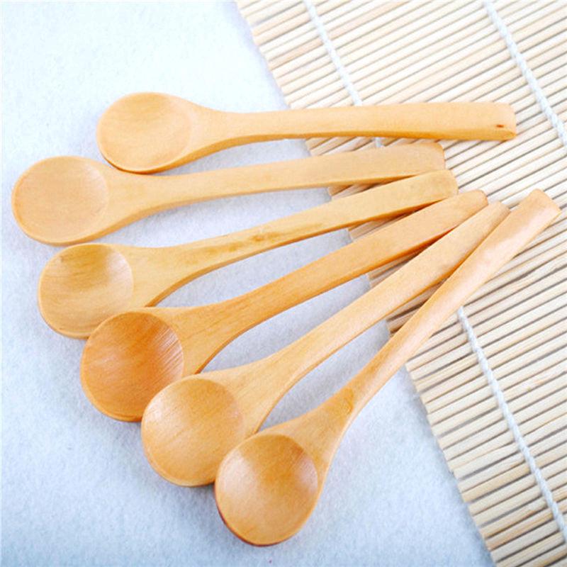  Sendok  Kayu  Sendok  Madu Sendok  Teh Kopi Wooden Spoon 