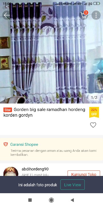 Bayar Ditempat Gorden Big Sale  Hordeng Korden Gordyn