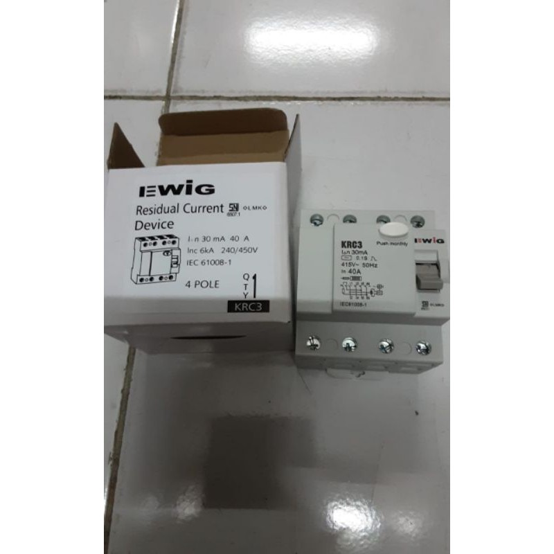 Jual Rccb Elcb Rcbo P Pole Krc A Merk Ewig Shopee Indonesia