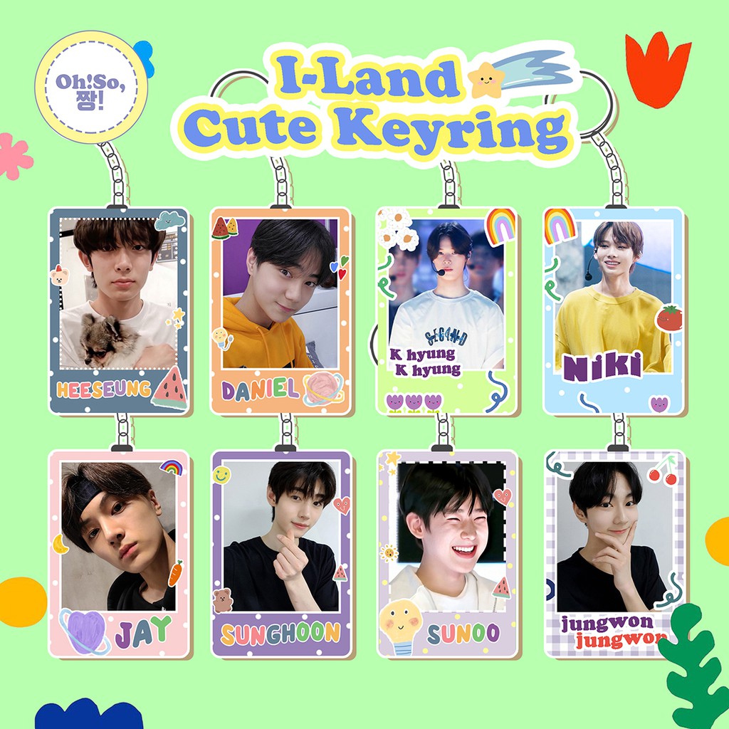 I-LAND ENHYPEN CUTE CLEAR KEYRING KEYCHAIN GANTUNGAN KUNCI