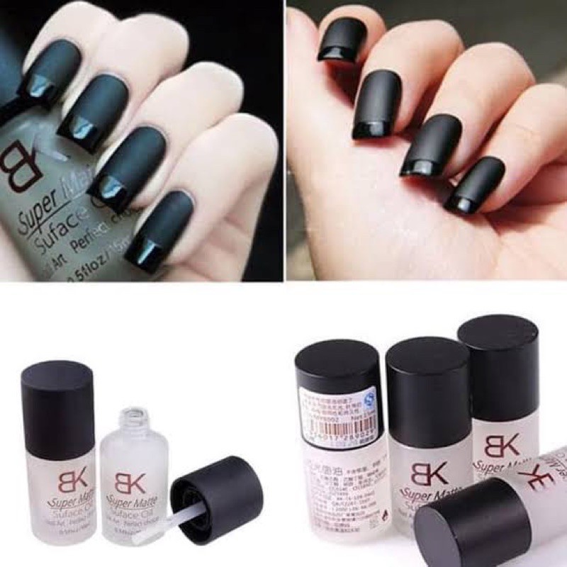 BK super matte nail polish top coat matt mate doff nail polish cat kuku matte matt